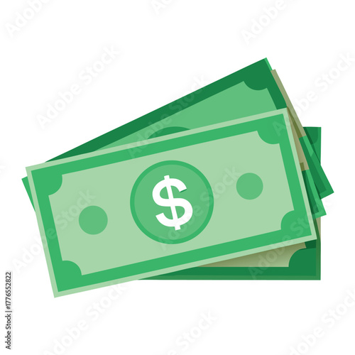 Dollar banknotes isolate on white background