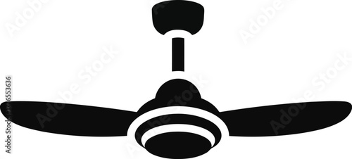 Modern ceiling fan icon minimalist airflow symbol
