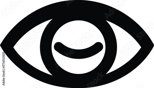 Abstract eye symbol vision concept minimalist icon