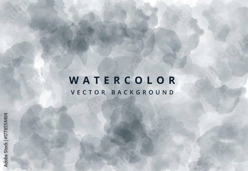 Abstract gray watercolor background with a soft, dreamy feel, perfect for adding a touch of sophistication and elegance to any design