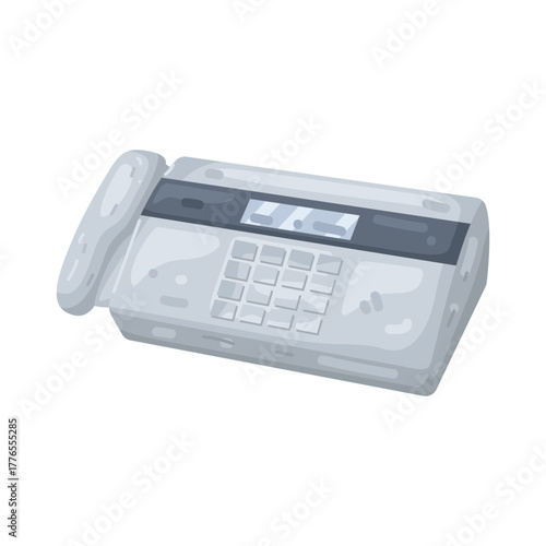 Illustration of Office Fax Machine