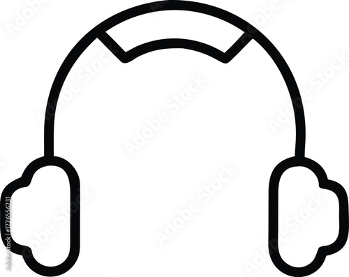 Cyber Monday headphone outline icon