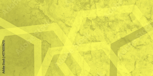 Yellow abstract background with white circle rings in faded distressed vintage grunge texture design. High resolution textured pattern. Abstract modern background design concept for template banner. 