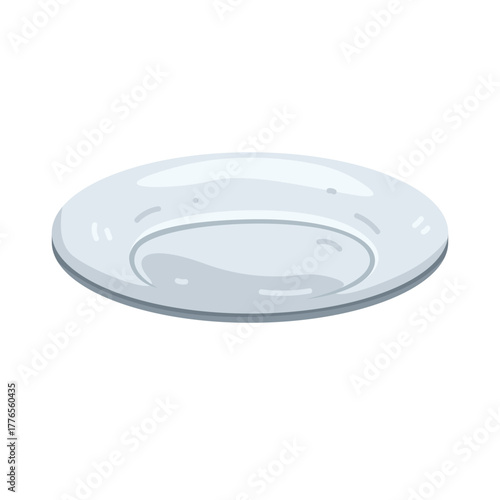 Illustration of Empty White Plate