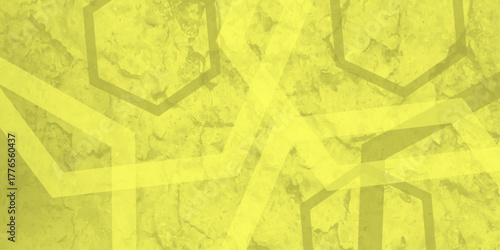 Yellow abstract background with white circle rings in faded distressed vintage grunge texture design. High resolution textured pattern. Abstract modern background design concept for template banner. 