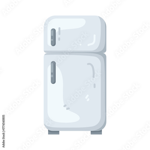 Illustration of Vintage Refrigerator