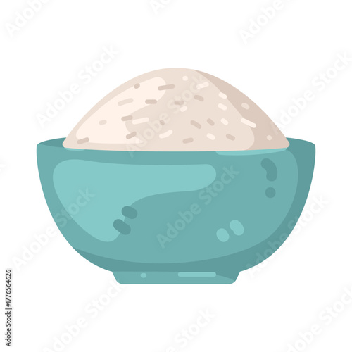 Illustration of Bowl of Rice 