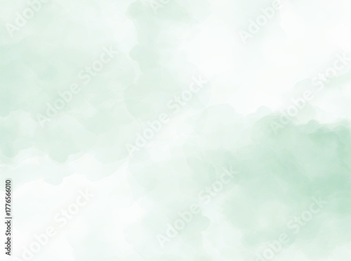 Delicate sage green watercolor background with soft, blended textures creating a calming and ethereal atmosphere, perfect for subtle designs