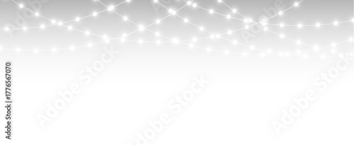 Festive light garland christmas decor.