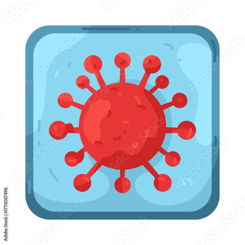 Illustration of Coronavirus Cell 