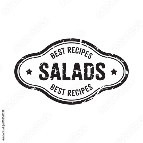 Best salads recipes stamp grunge design