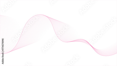Dynamic pink wave flow provides a modern, elegant aesthetic background element