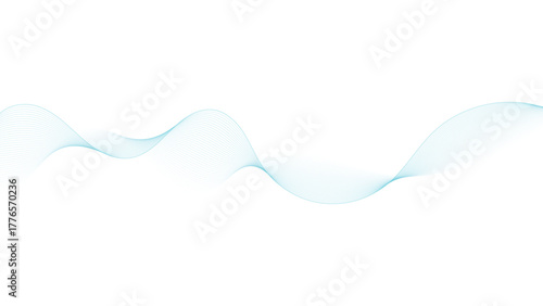 Elegant flowing teal lines create a modern, clean abstract design element