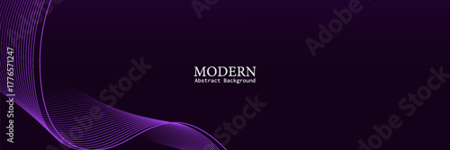 Abstract purple background with light purple curved ray and sparkle. suit for bussines, banners