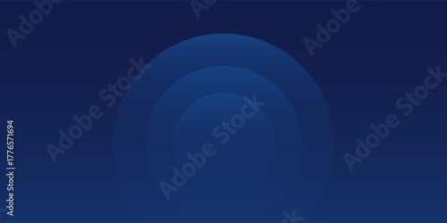 Abstract blue simple glowing geometric lines on dark blue background. template natural