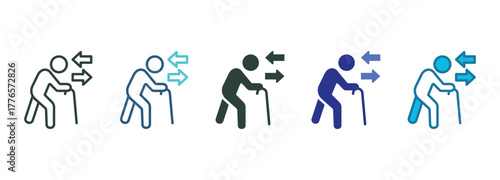 Mobility Icon Set Multiple Style Of