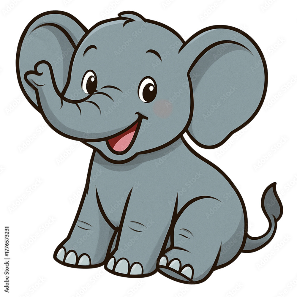 Fototapeta premium Drawing Of A Elephant