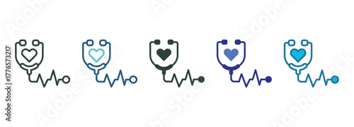 Checkup Icon Set Multiple Style Of