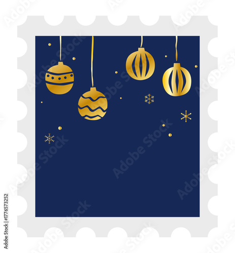 クリスマスオーナメントの切手イラスト