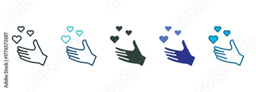 Volunteers Icon Set Multiple Style Of