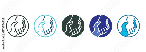 Social Support Icon Set Multiple Style Of