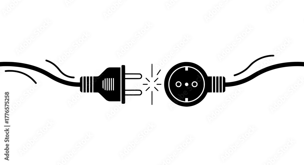 Naklejka premium Plug socket connection