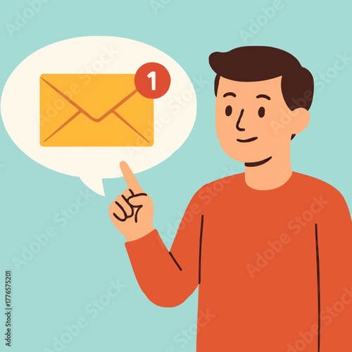 cartoon white bubble with email notice. flat simple style trend modern e-mail logotype graphic design isolated on blue background. concept of you've got mail and full inbox or mailbox symbol