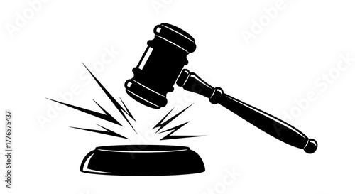 Gavel striking sound block justice legal decision