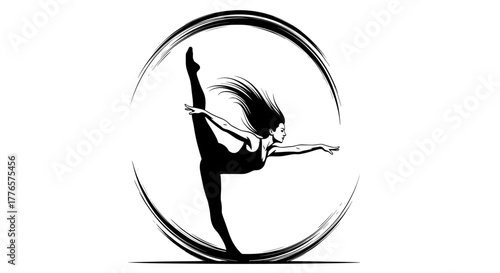 Dancer in a circle pose