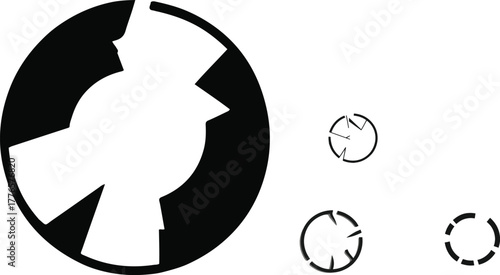  Bold circle with broken segments representing balance