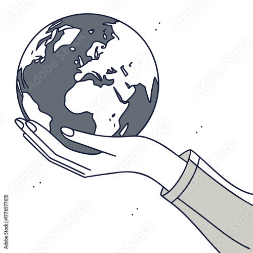 Hand holding the world, symbolizing global unity and the importance of international cooperation