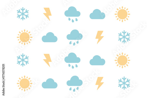 set of weather icons