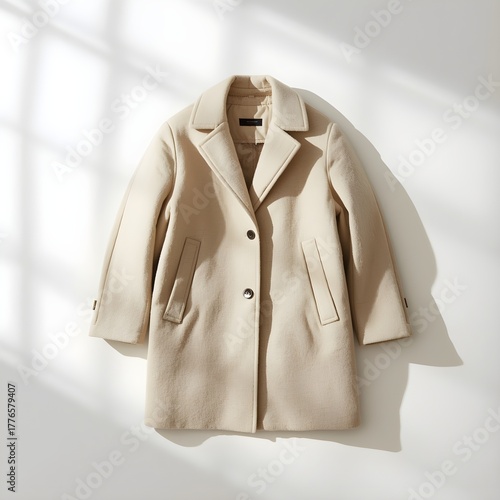 Navy Toggle Fur Hood Winter Coat Video Background for Fashion