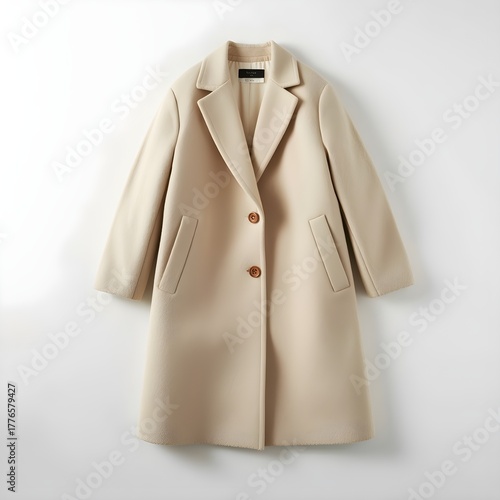 Classic Beige Overcoat Background Video with Tailored Details