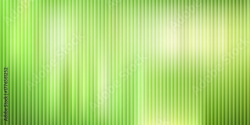 Dark green ribbed glass texture with glossy vertical waves and gradient reflections in abstract background design