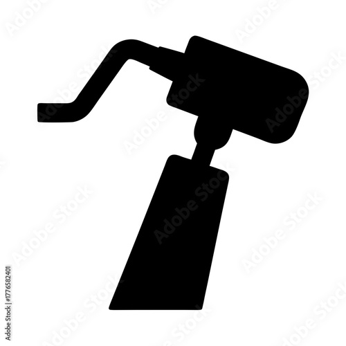 Black silhouette of a handheld blowtorch silhouette