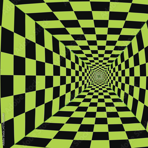 repeating and reducing tiles with a corridor effect