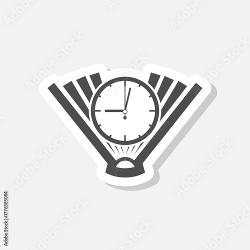 Time book logo sticker isolated on gray background