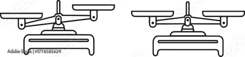 Balance scale icon set. Bowls of scales in balance, an imbalance of scales. Vector symbol illustration. Line design. Precision. flat
