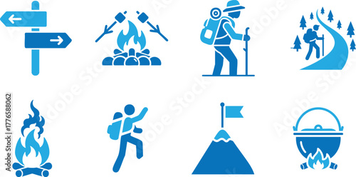 Camping Filled Icon for Nature and Tourism