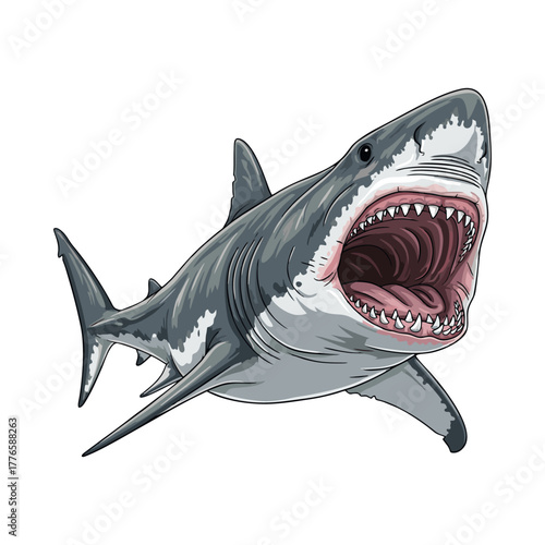 shark with a white background