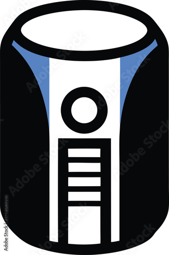 Modern electric razor isolated on white background