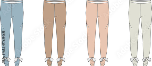 Leggings in Various Colors A Fashion Illustration for Design and Style Concepts
