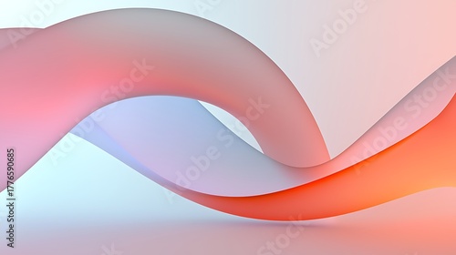 Abstract wavy forms in soft pastel colors