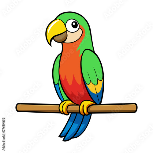 parrot sitting on perch