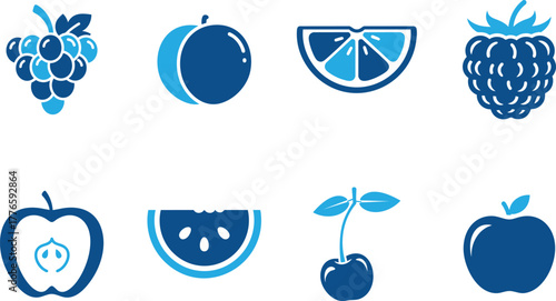 Food fruits icon for grocery design