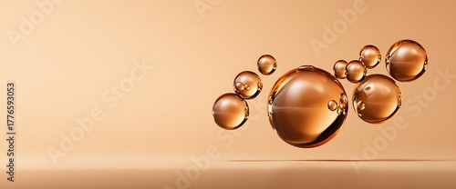 Amber Liquid Bubbles