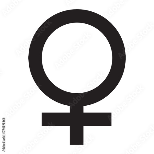Female gender symbol vector icon