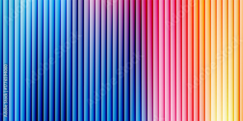 Aesthetic ribbed fractal glass texture. Modern pink, blue and purple gradient pattern. Frosted acrylic surface of door, window, roofs. Wavy striped blurry wallpaper.