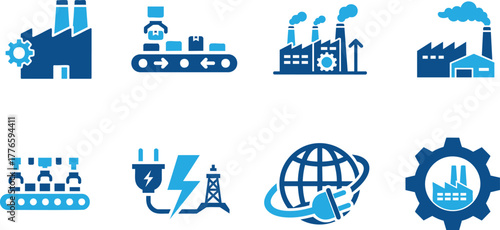 Industry filled icon for production design , industry, filled, icon, production, design, manufacturing, process, modern, vector, graphic, industryicon, filledicon